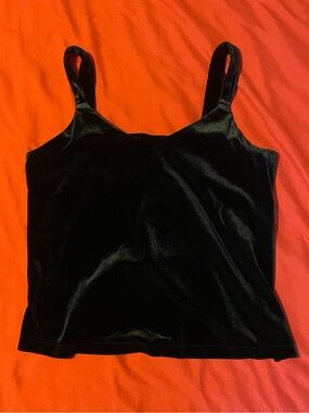 Old Navy | NWOT | Boxy Velvet Velour V-neck Camisole Tank Top with Thick Straps